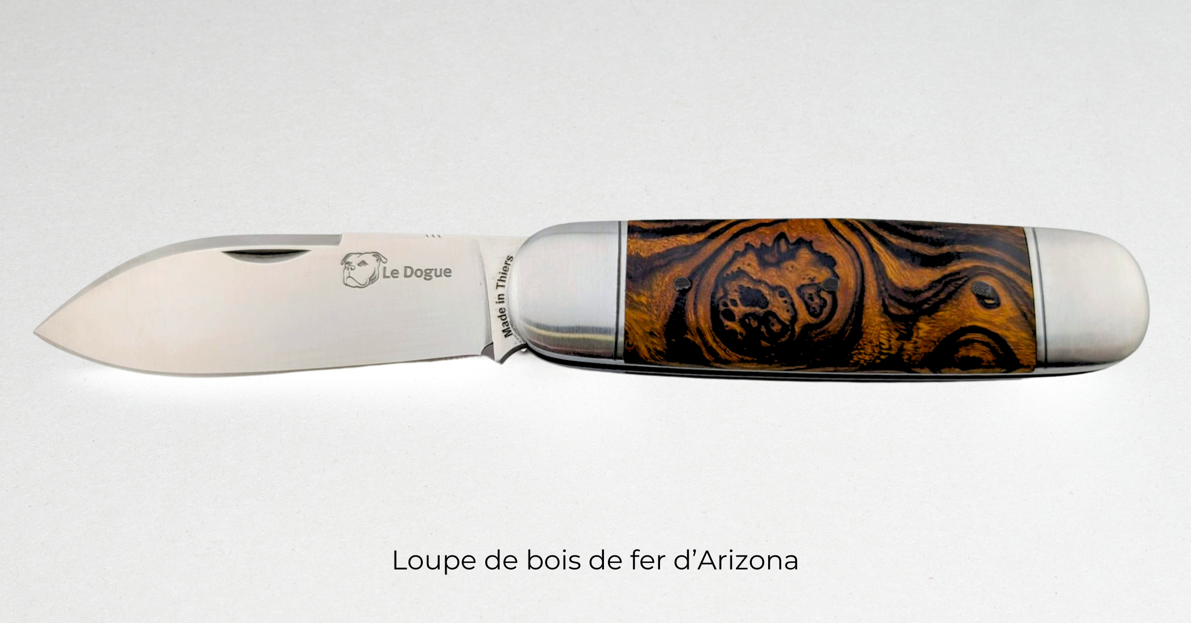 Couteau Le Dogue – Loupe de bois de fer d’Arizona
